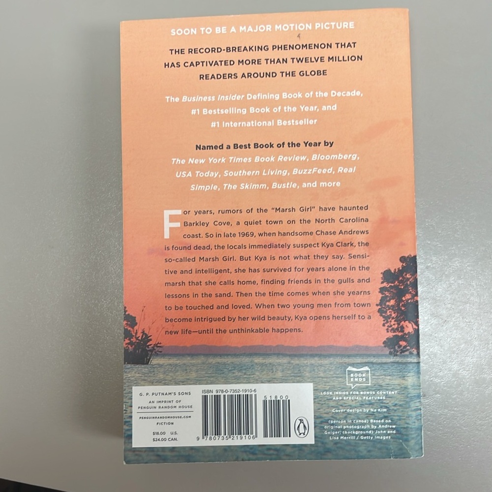 Where The Crawdads Sing Book….good clean condition - Picture 3 of 4